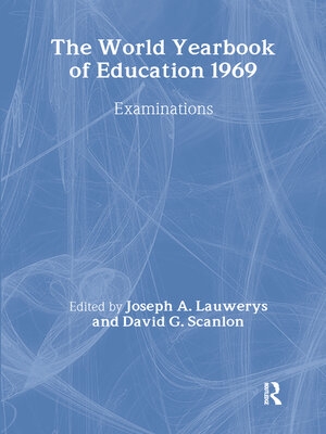cover image of World Yearbook of Education 1969